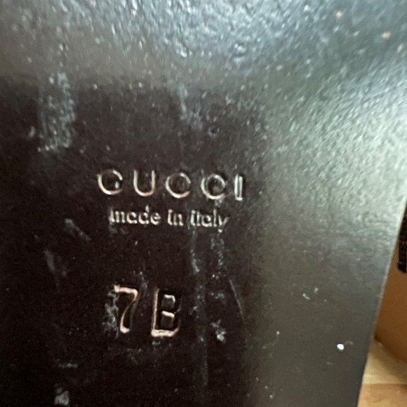 Vintage Gucci square toe leather loafters women’s size 7B Italy - Picture 7 of 14